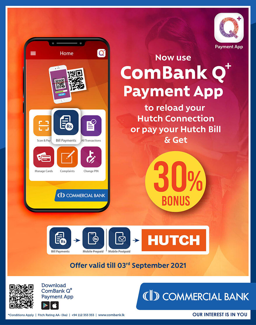 Commercial Bank | Now use ComBank Q+ payment App to reload your Hutch ...